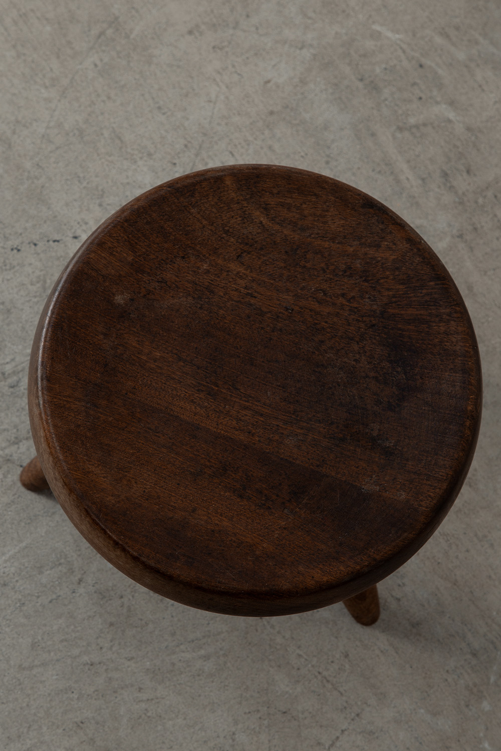 Berger Stool by Charlotte Perriand in Mahogany