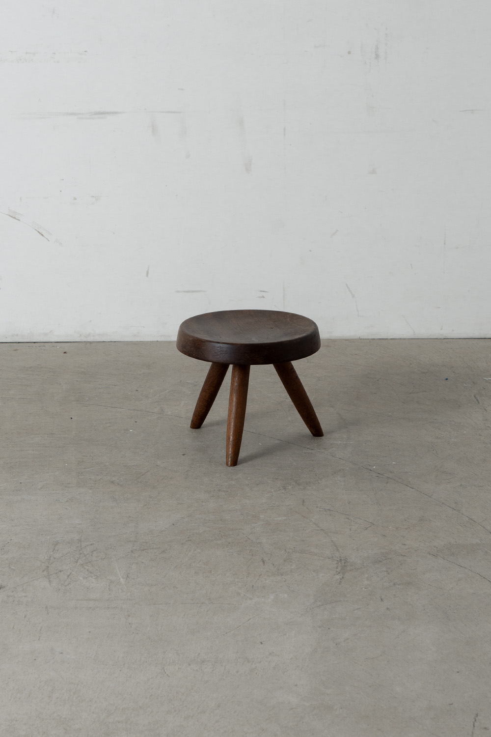 Berger Stool by Charlotte Perriand in Mahogany