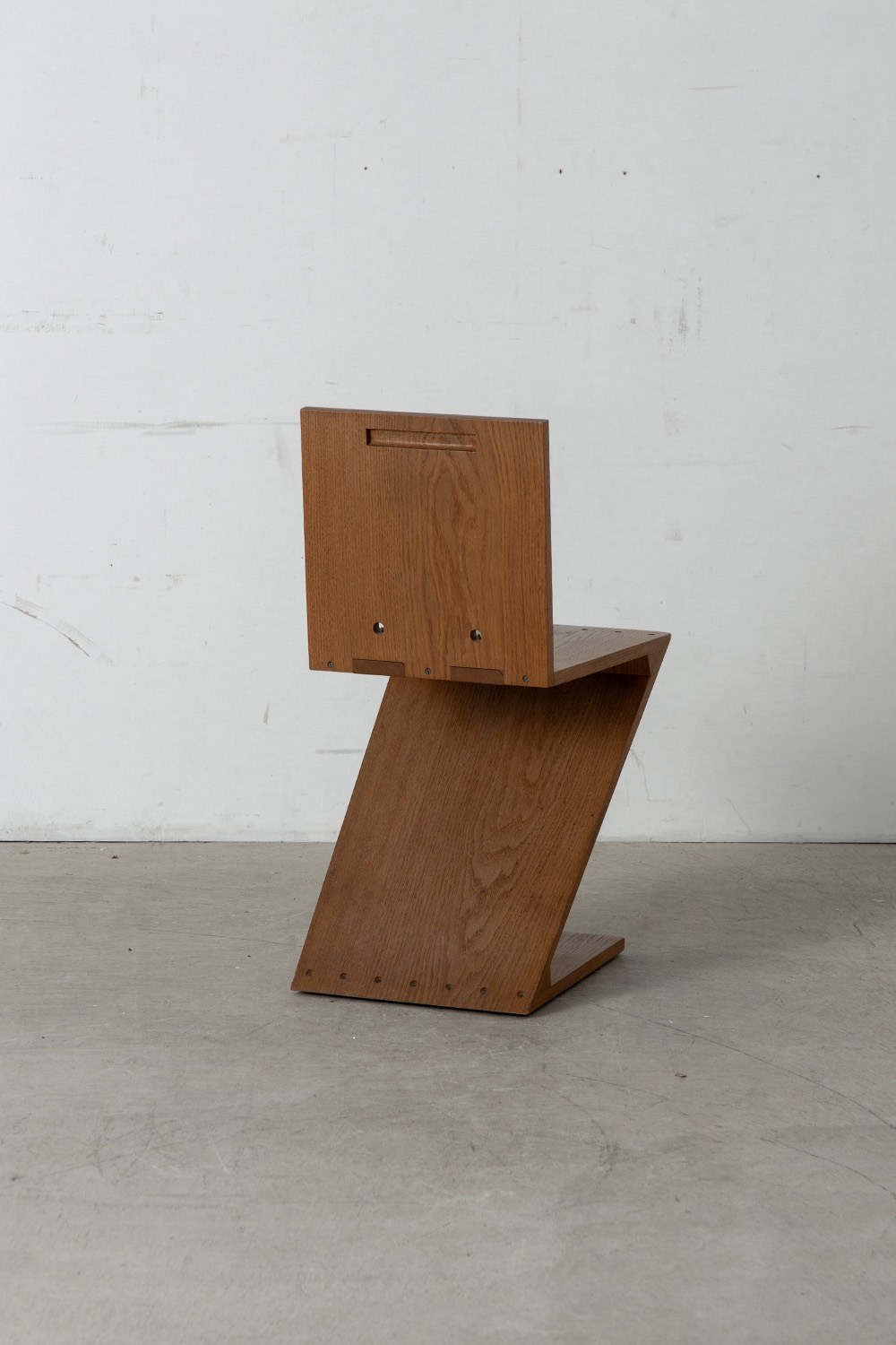 Zig Zag Chair by Gerrit Thomas Rietveld for METS & CO Edition in Wood and Brass