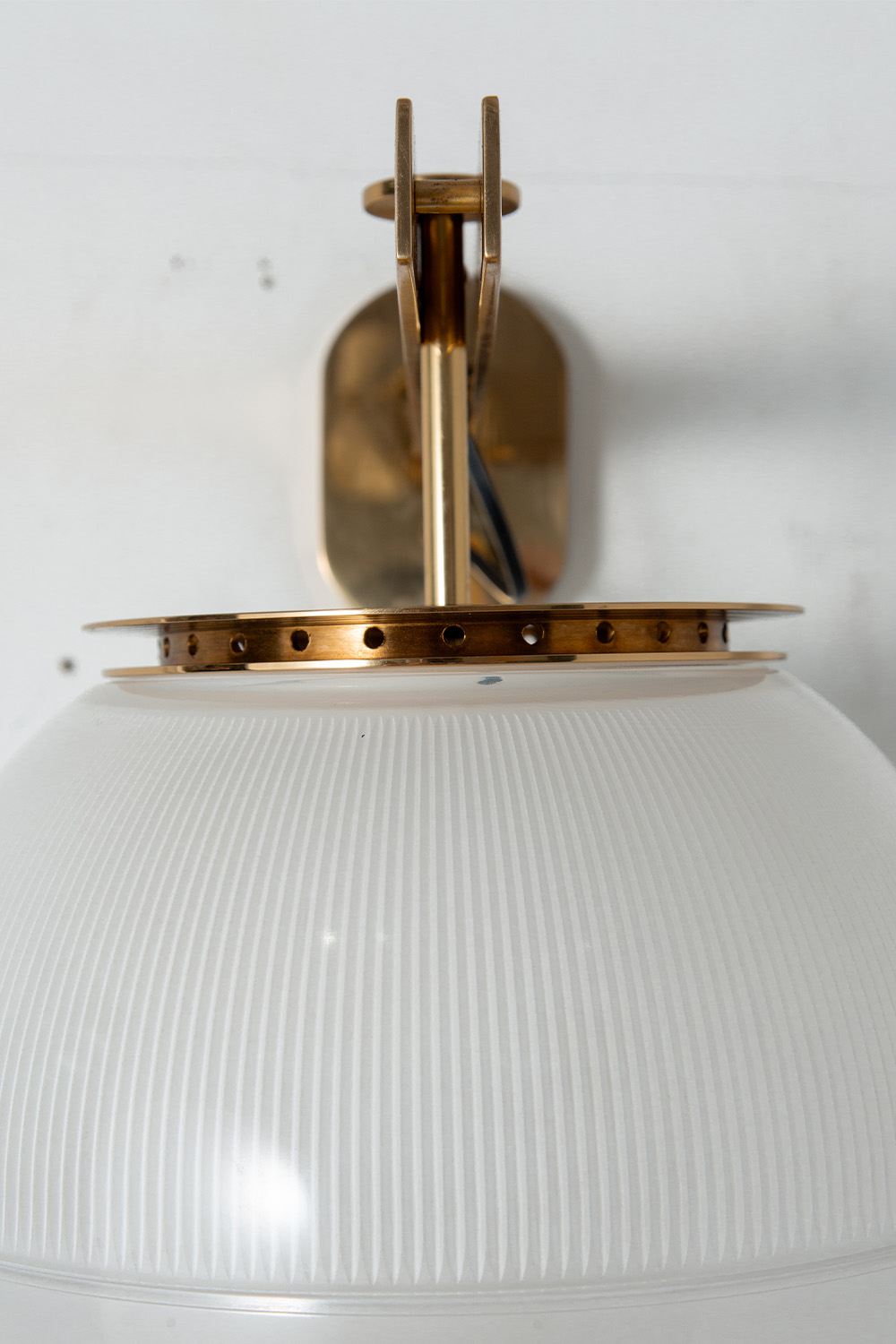 Doppio Vetro Applique Wall Lamp by Ignazio Gardella for TATO in Brass and Glass
