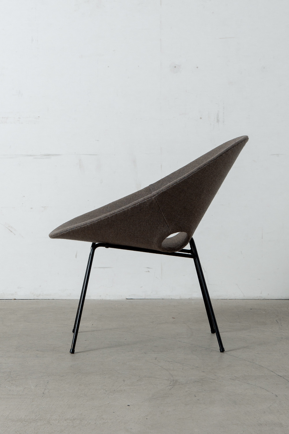 Lounge Chair in Fabric , Wood and Steel
