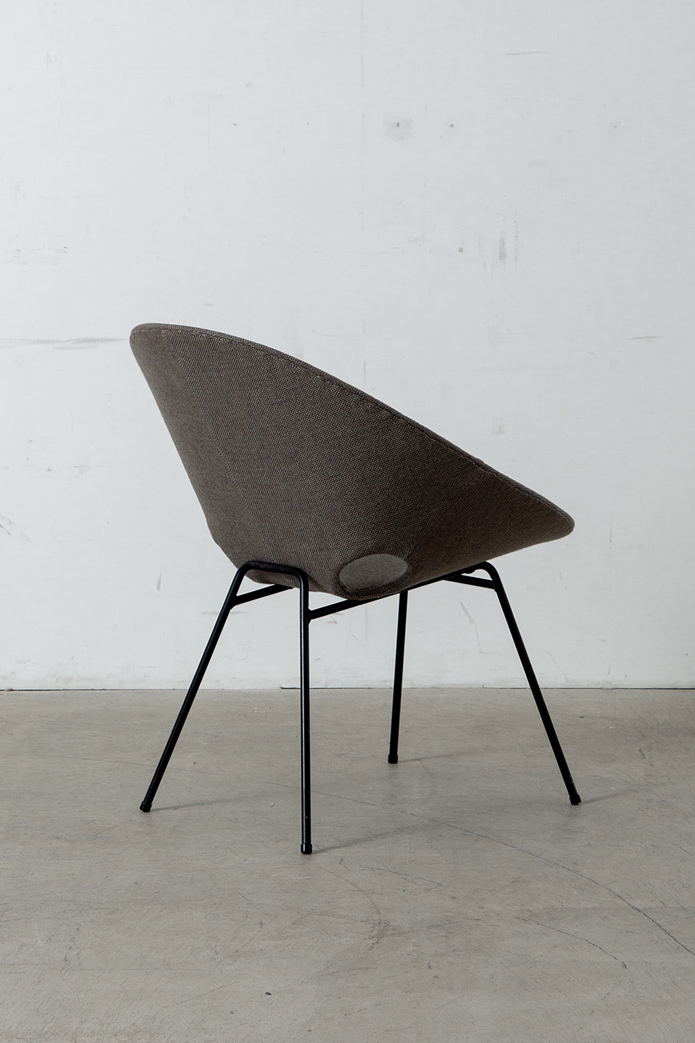 Lounge Chair in Fabric , Wood and Steel