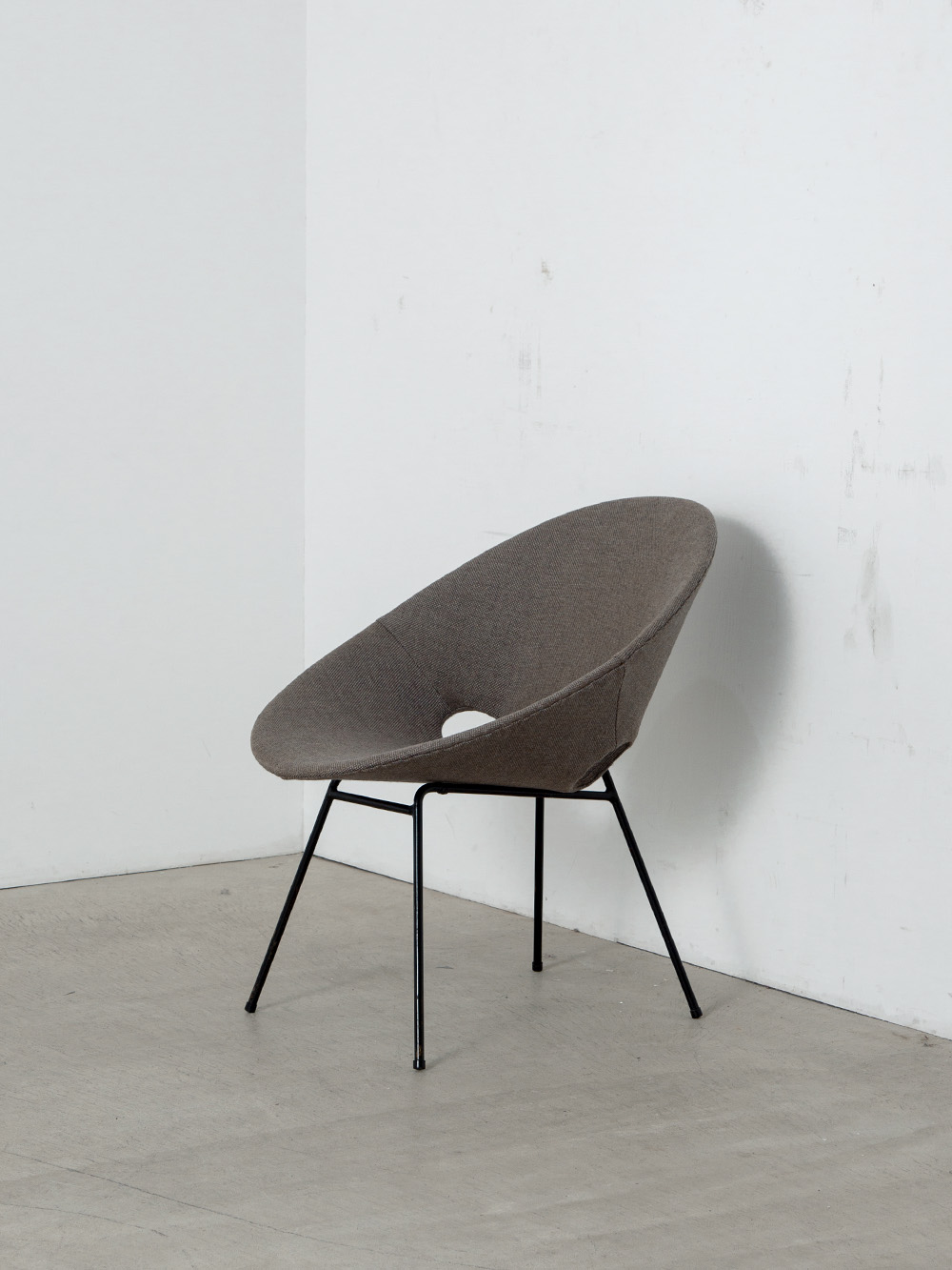 Lounge Chair in Fabric , Wood and Steel