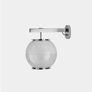 Doppio Vetro Applique Wall Lamp by Ignazio Gardella for TATO in Brass and Glass Nickel