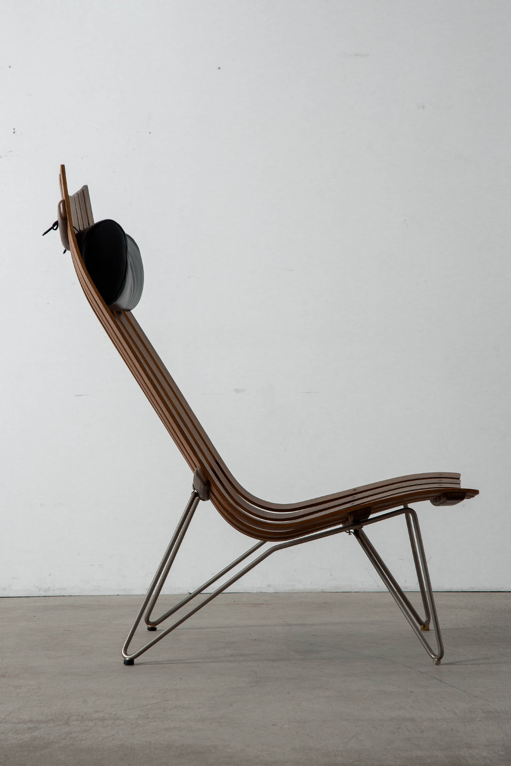 ‘Scandia’ Lounge Chair by Hans Brattrud for Hovik Mobler in Teak , Leather and Steel