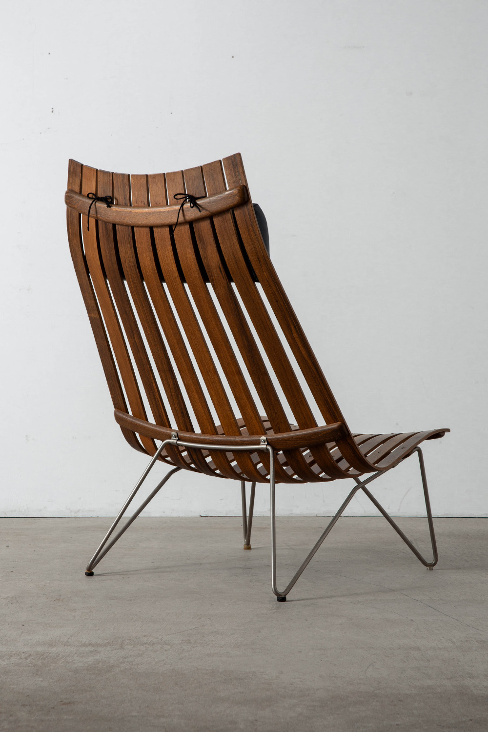 ‘Scandia’ Lounge Chair by Hans Brattrud for Hovik Mobler in Teak , Leather and Steel