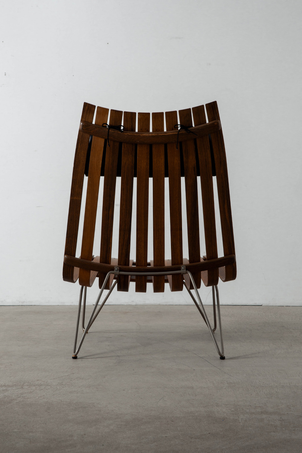 ‘Scandia’ Lounge Chair by Hans Brattrud for Hovik Mobler in Teak , Leather and Steel