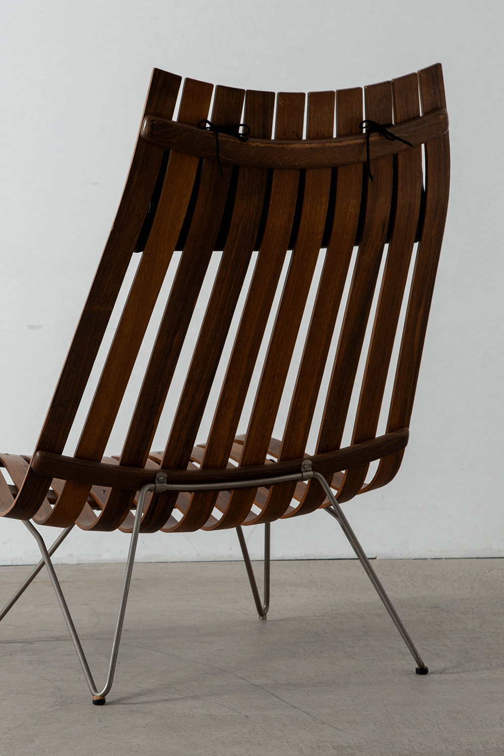 ‘Scandia’ Lounge Chair by Hans Brattrud for Hovik Mobler in Teak , Leather and Steel
