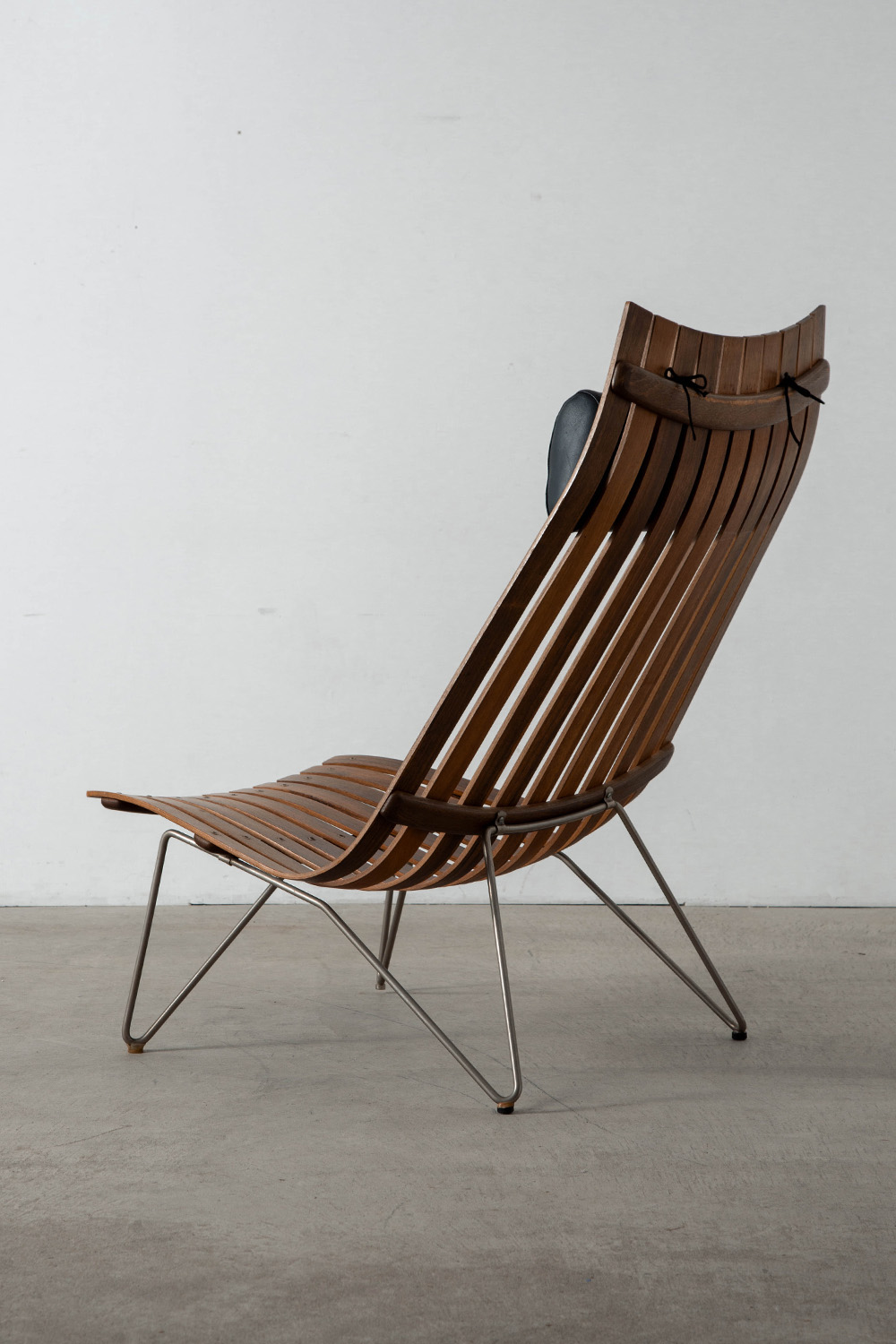 ‘Scandia’ Lounge Chair by Hans Brattrud for Hovik Mobler in Teak , Leather and Steel