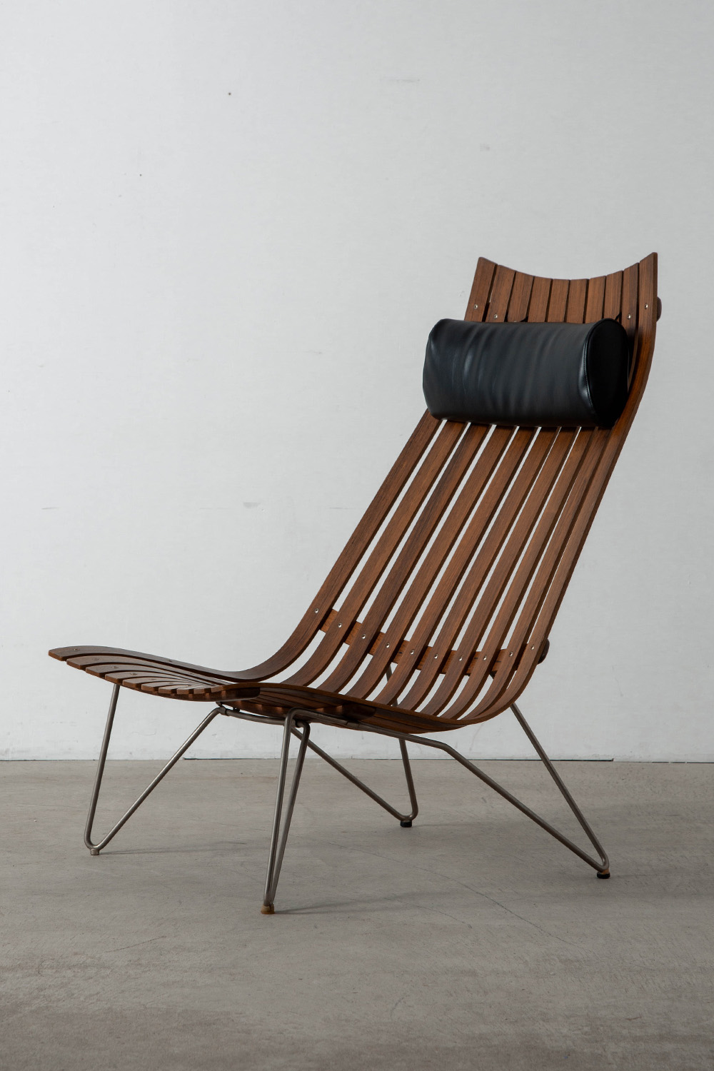‘Scandia’ Lounge Chair by Hans Brattrud for Hovik Mobler in Teak , Leather and Steel