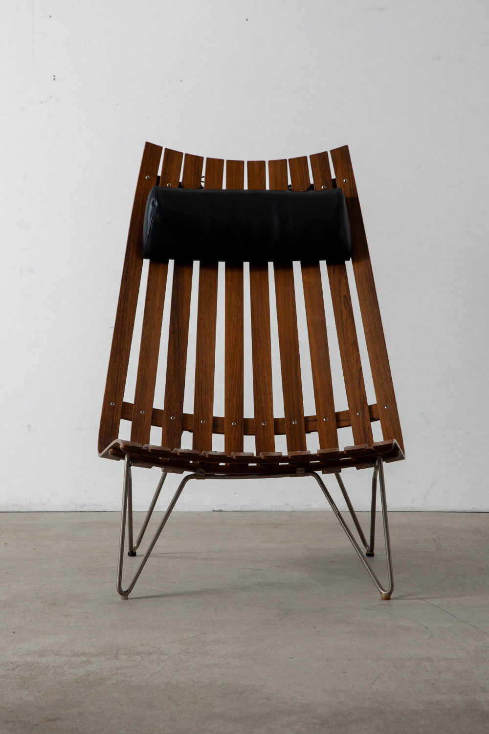 ‘Scandia’ Lounge Chair by Hans Brattrud for Hovik Mobler in Teak , Leather and Steel