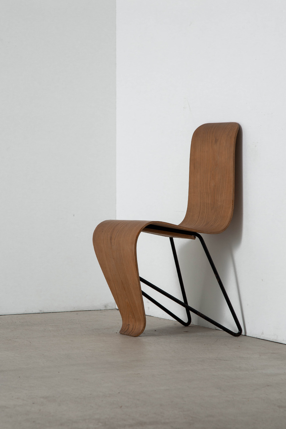 ‘Bellevue’ Chair by André Bloc for M.A.I in Wood and Steel