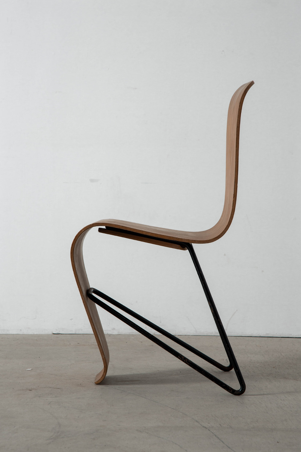 ‘Bellevue’ Chair by André Bloc for M.A.I in Wood and Steel