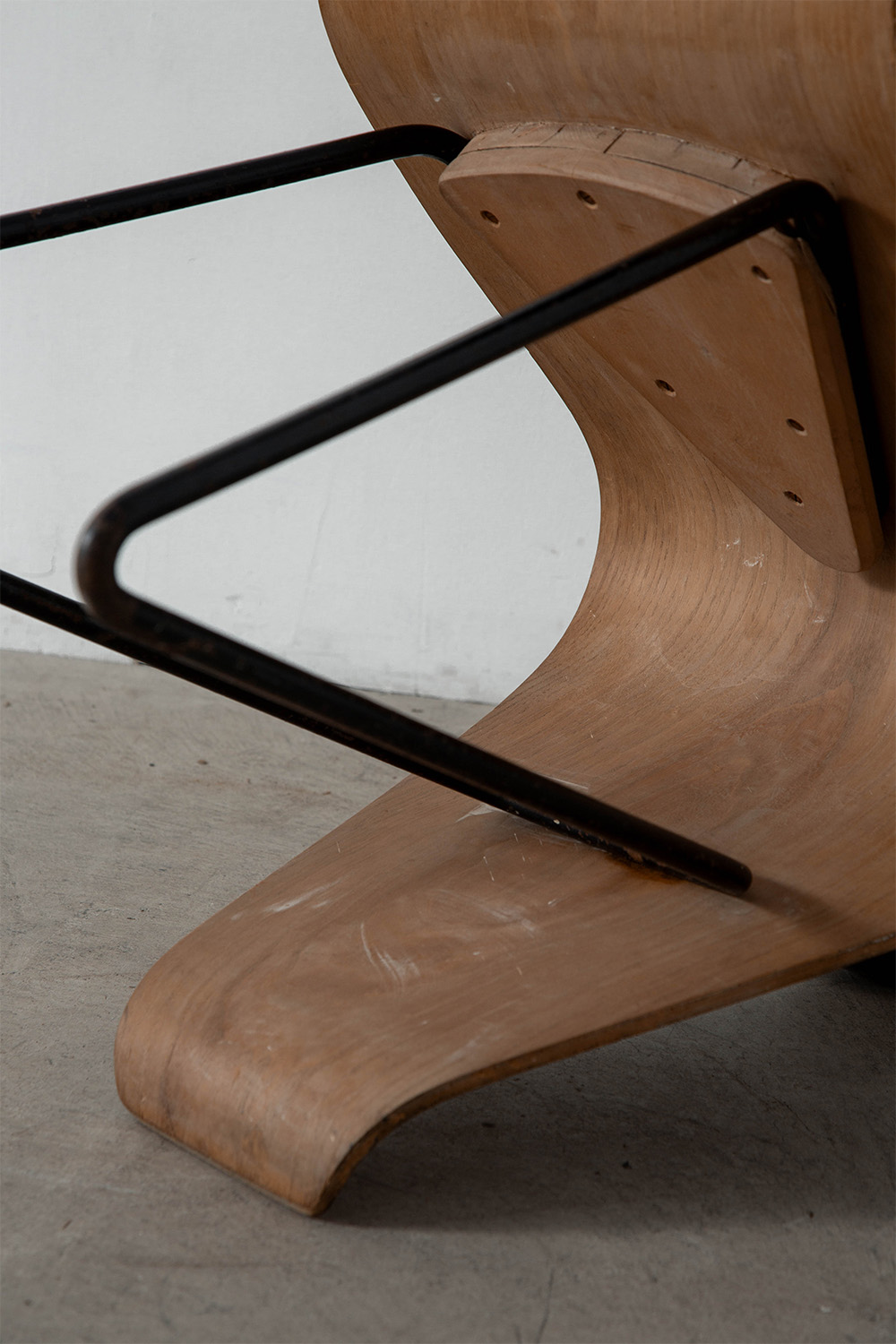 ‘Bellevue’ Chair by André Bloc for M.A.I in Wood and Steel