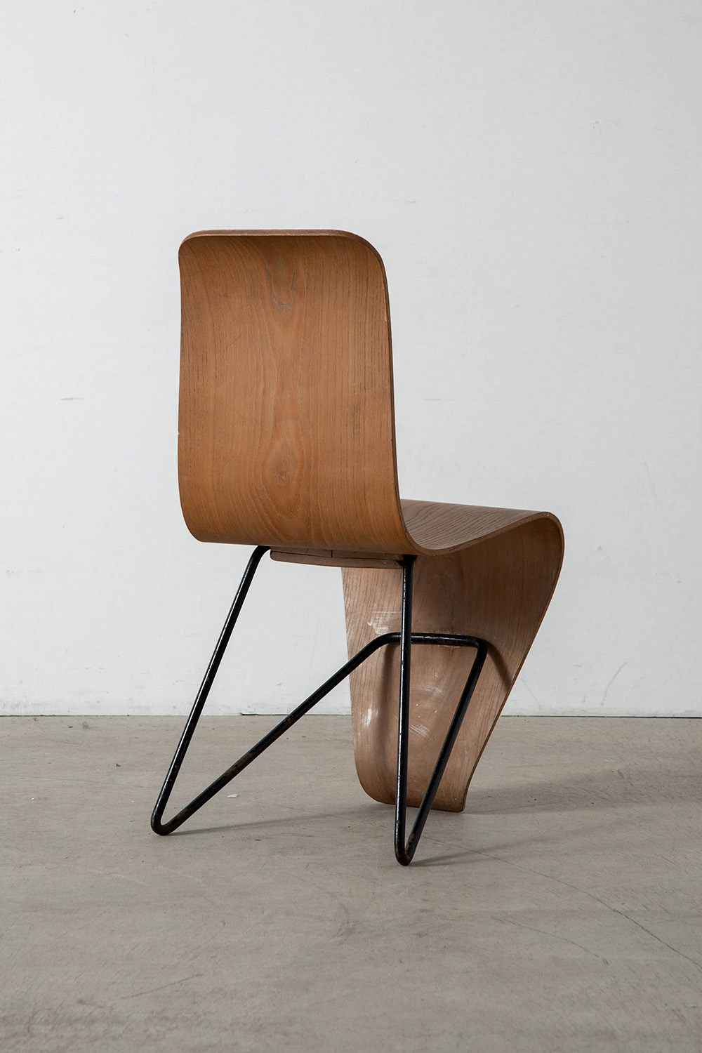 ‘Bellevue’ Chair by André Bloc for M.A.I in Wood and Steel