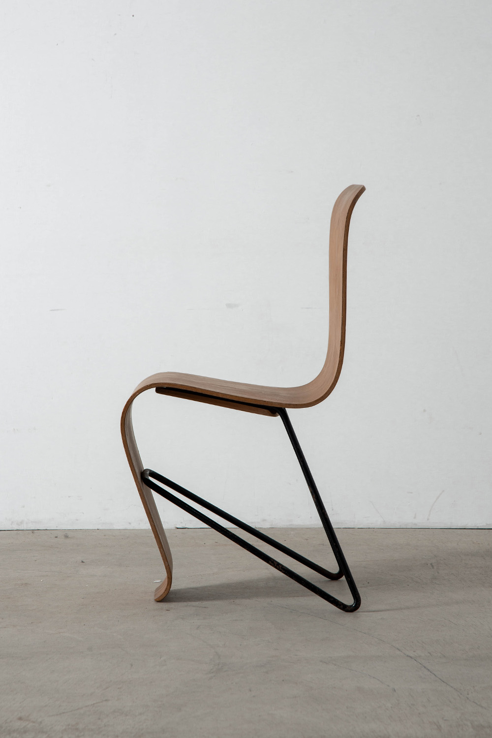 ‘Bellevue’ Chair by André Bloc for M.A.I in Wood and Steel