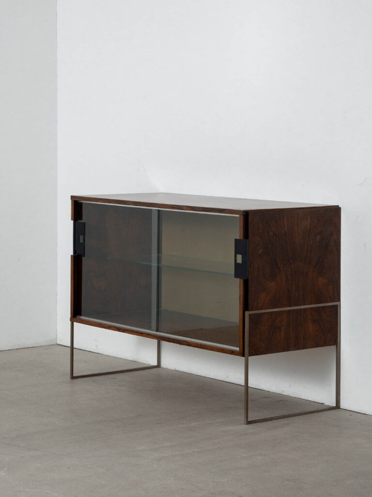 Sideboard in Wood , Glass and Metal