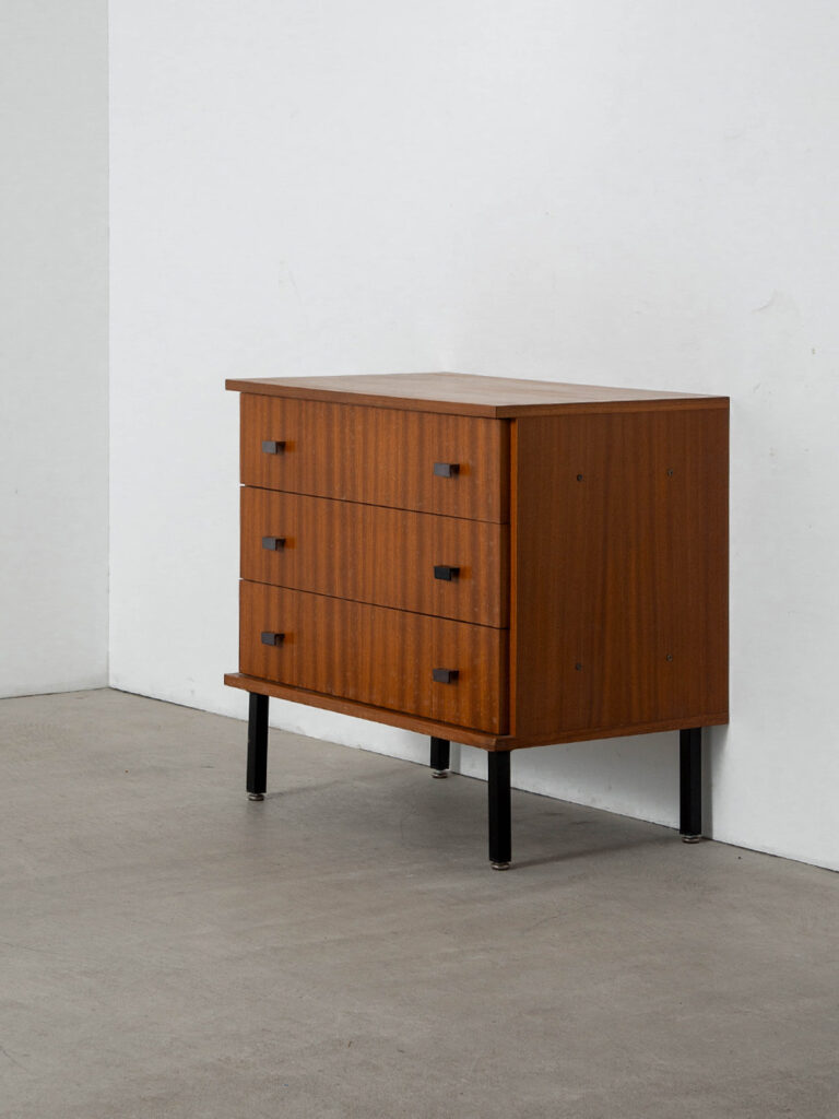 Chest by Antoine Philippon & Jacqueline Lecoq in Teak and Steel