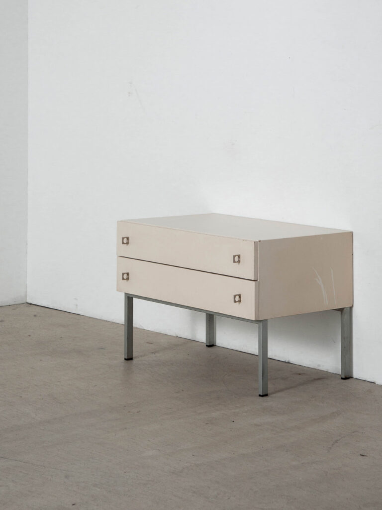 Side Chest for Brasilia Werk in Wood and Metal