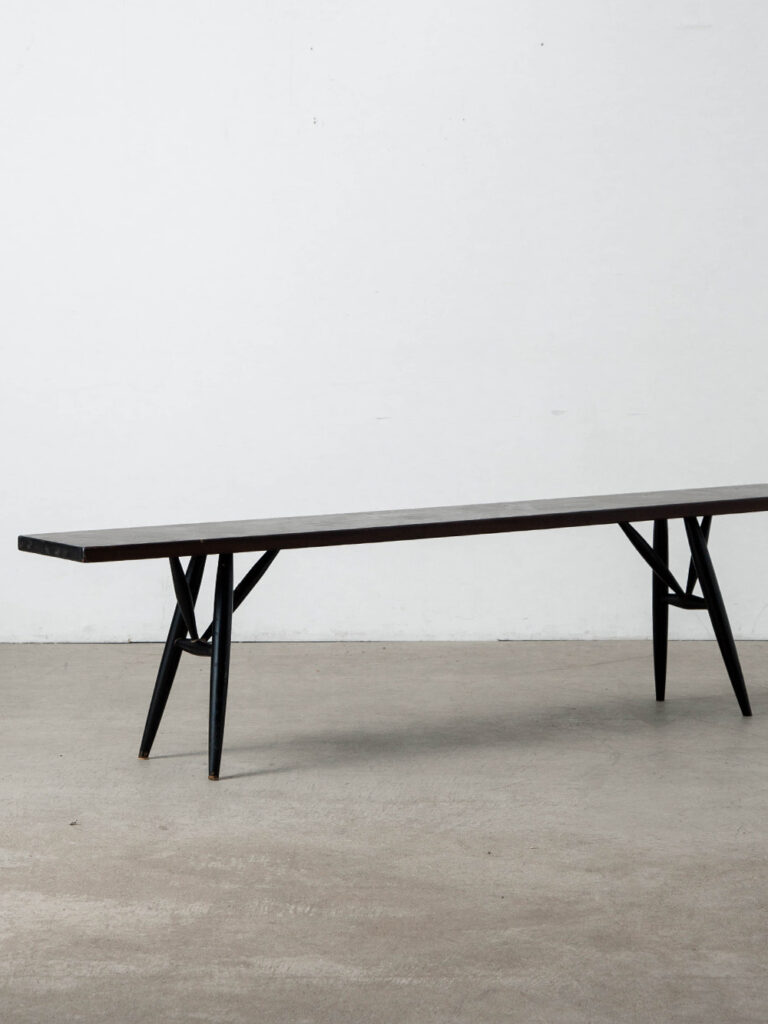 ‘Pirkka’ Bench by Ilmari Tapiovaara for Laukaan Puu in Wood
