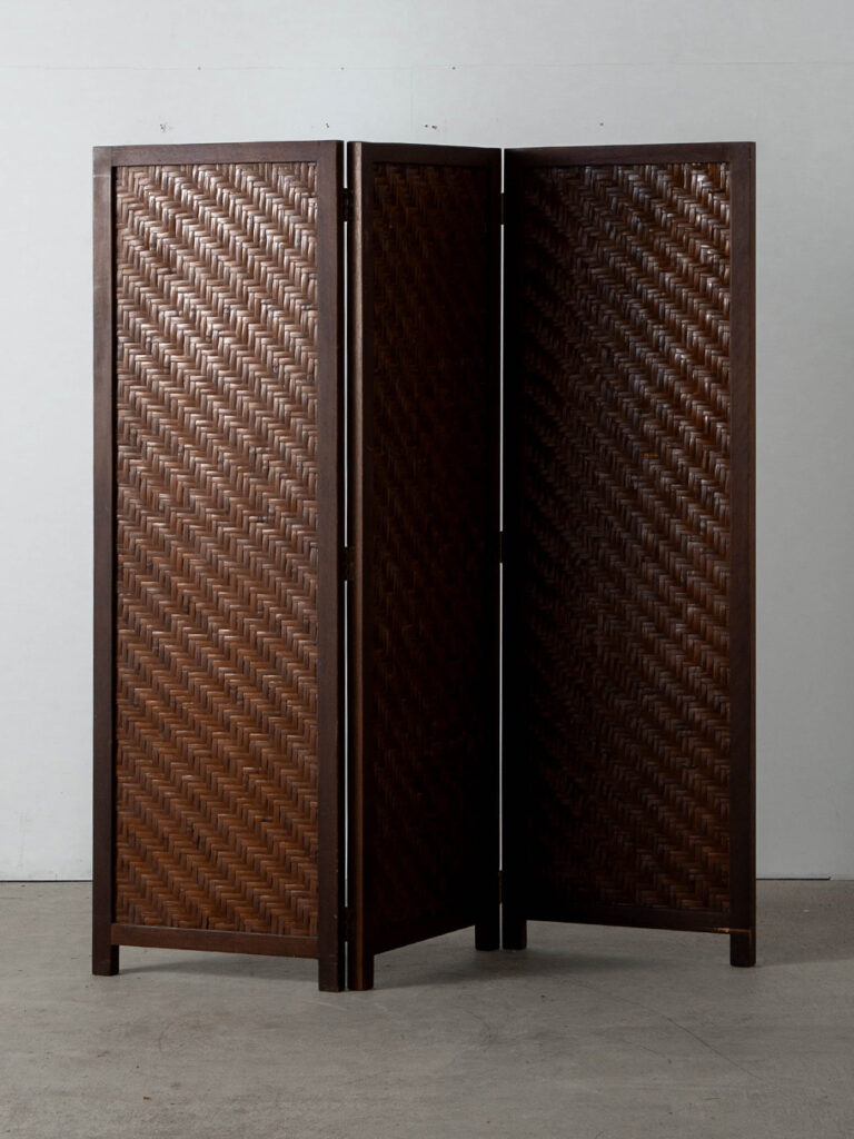 Screen in Wood and Rattan