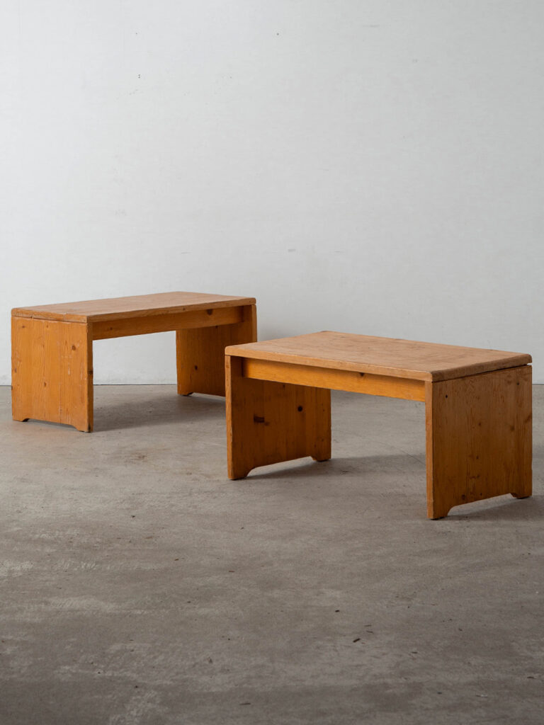 Bench by Charlotte Perriand for Les Arcs in Pine