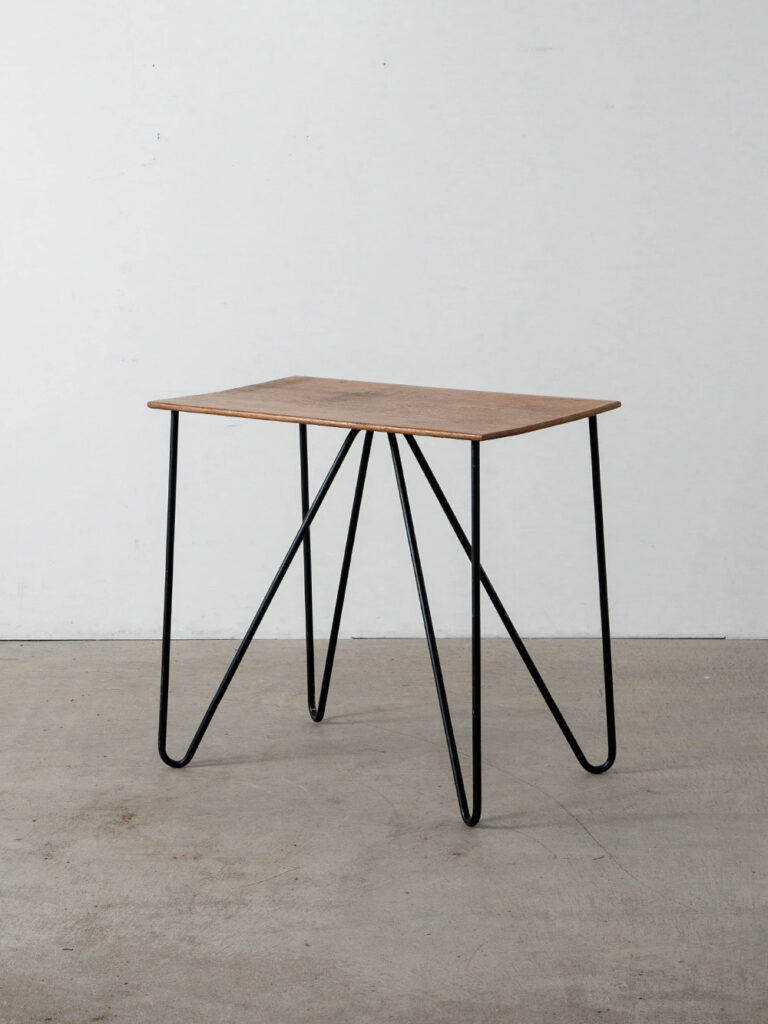 Side Table in Wood and Steel