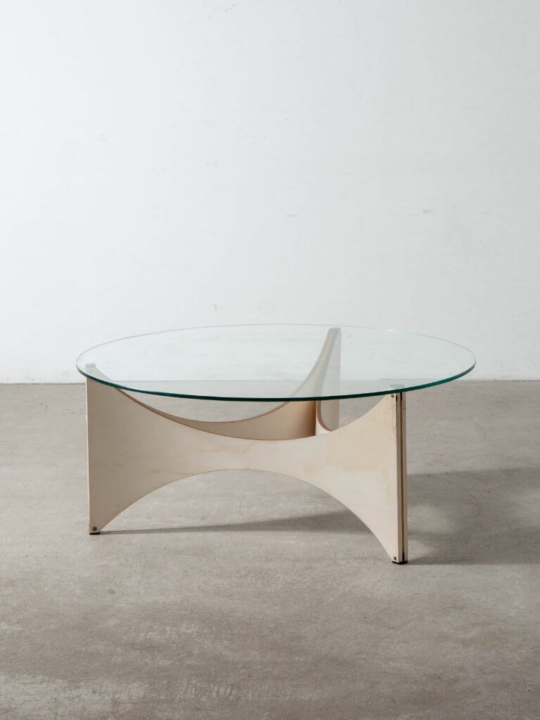 ‘TZ 75’ Coffee Table by Werner Blaser for Spectrum in Glass and Wood