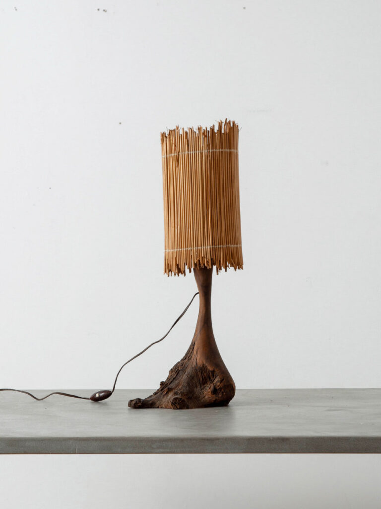 Table Lamp in Wood and Bamboo