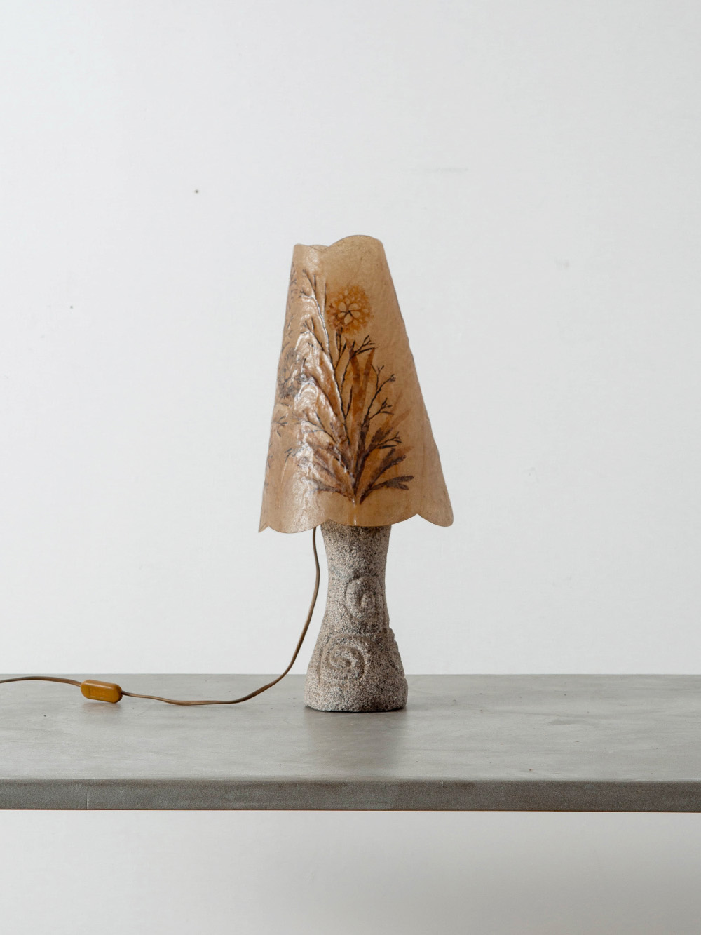Table Lamp in Stone and Parchment