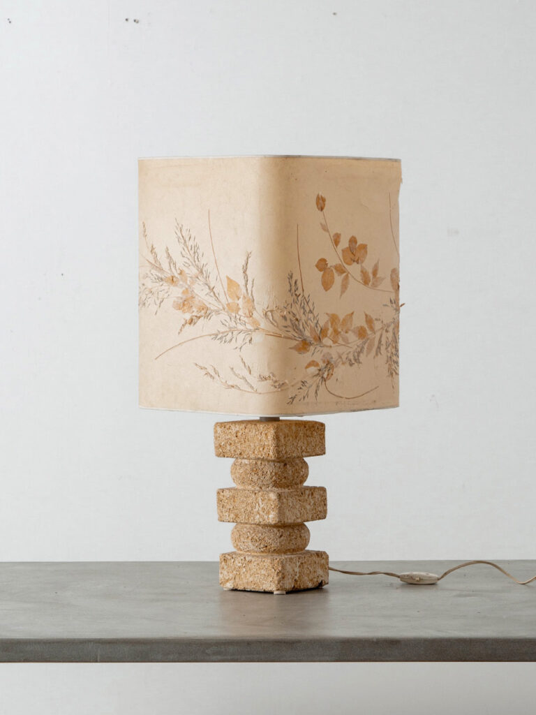 Table Lamp in Paper and Stone