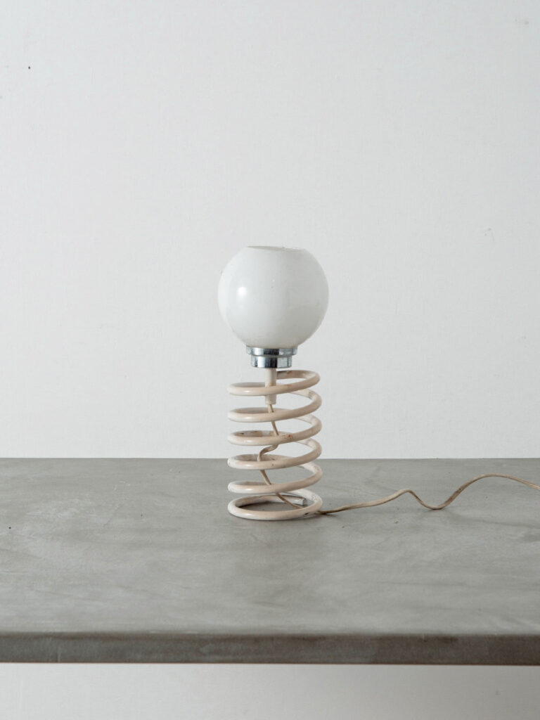 Table Lamp in Steel and Glass