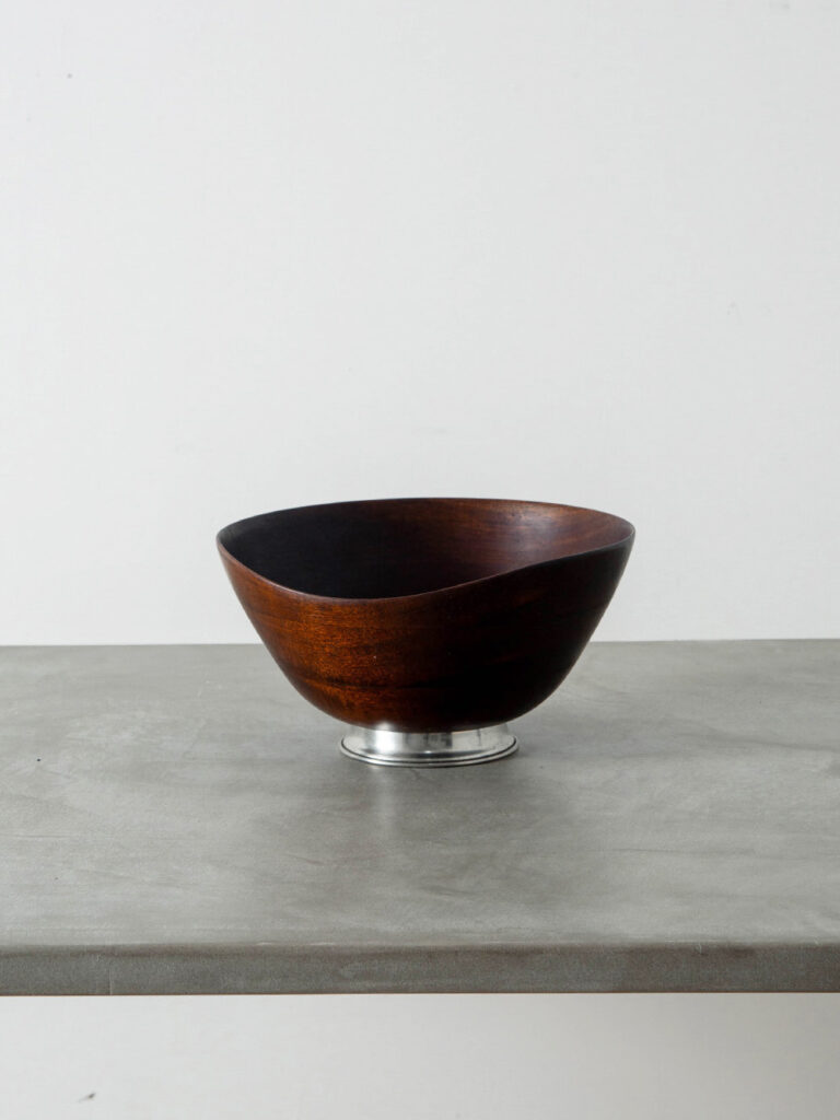 Vintage Bowl in Wood and Metal