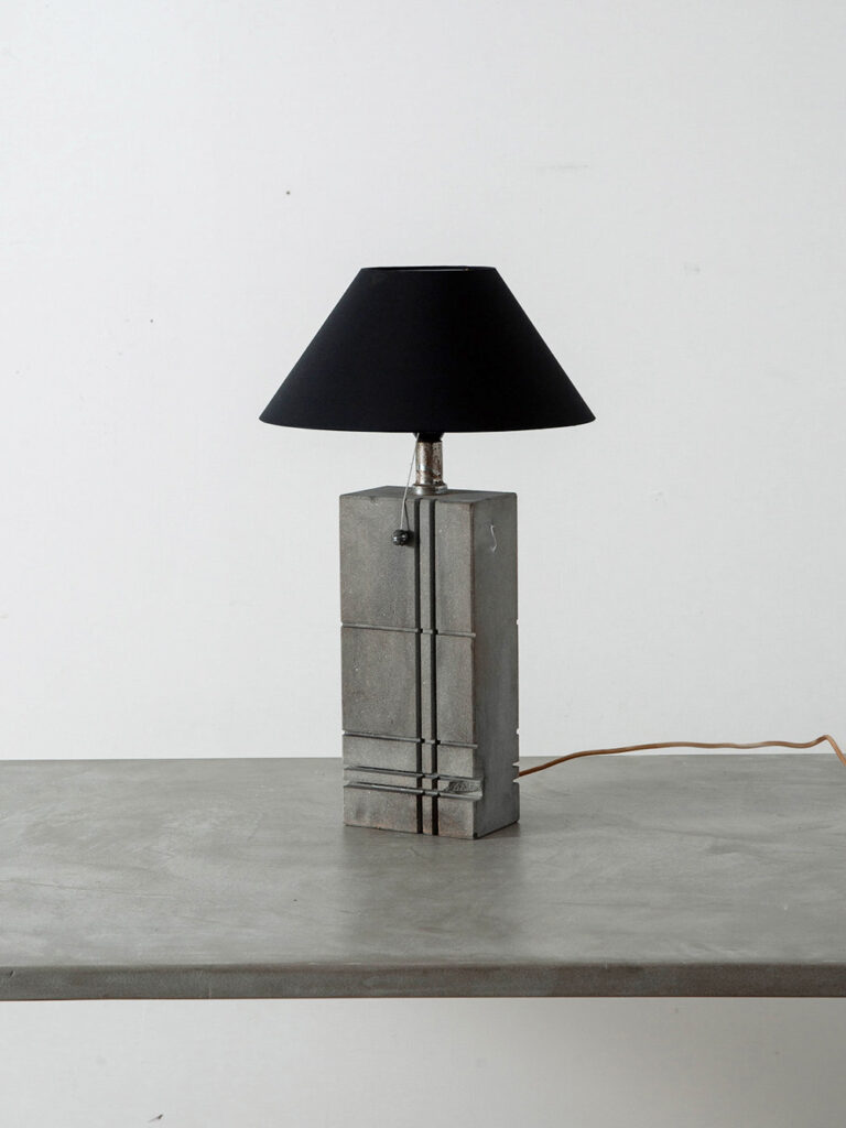 Table Lamp in Stone and Metal