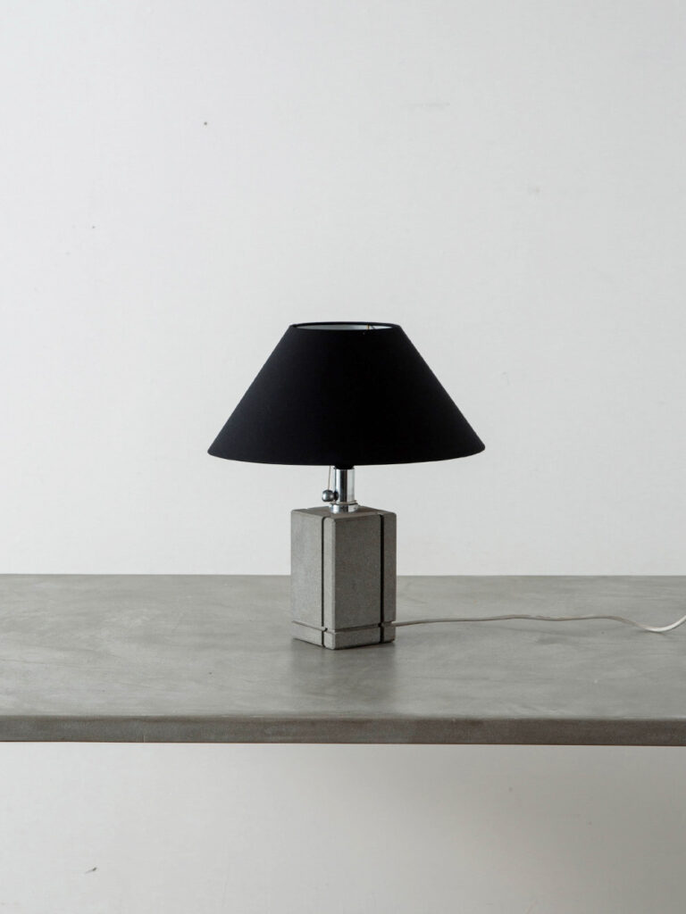 Table Lamp in Stone and Metal