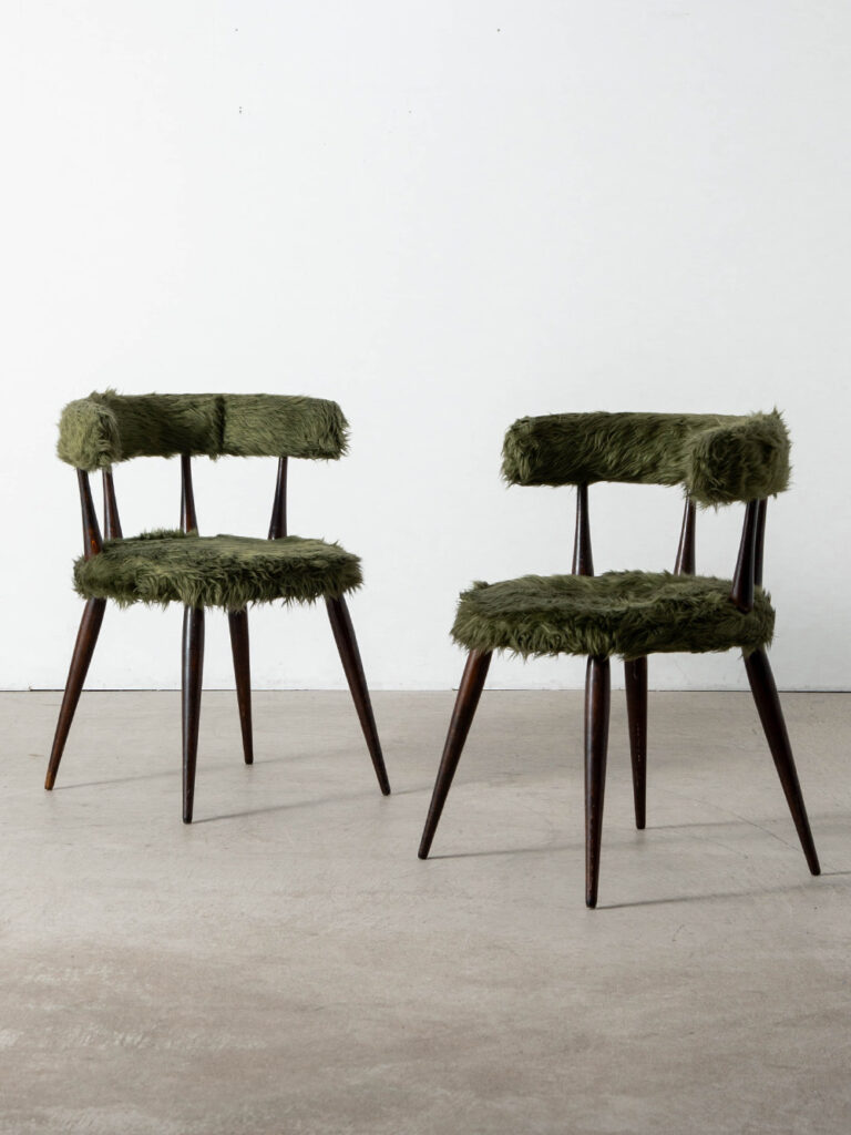 Dining Chiar in Wood and Fabric