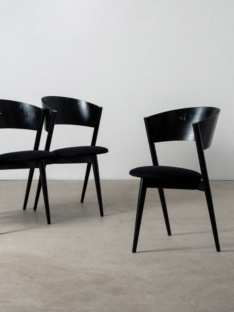 ‘Divina’ Chair by Pete Sans in Wood and Fabric