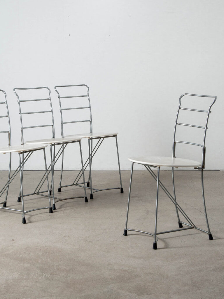 ‘Eridiana’ Chair by Antonio Citterio for Xilitalia in Wood and Chrome