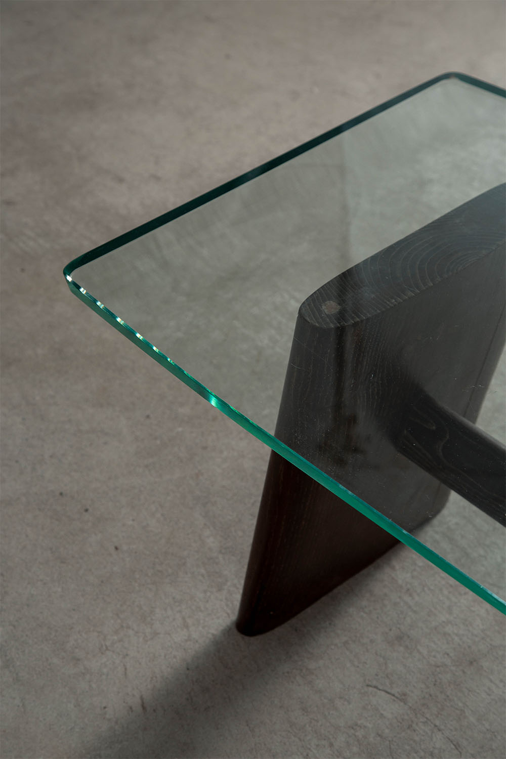 Coffee Table for Valabrega in Glass and Oak