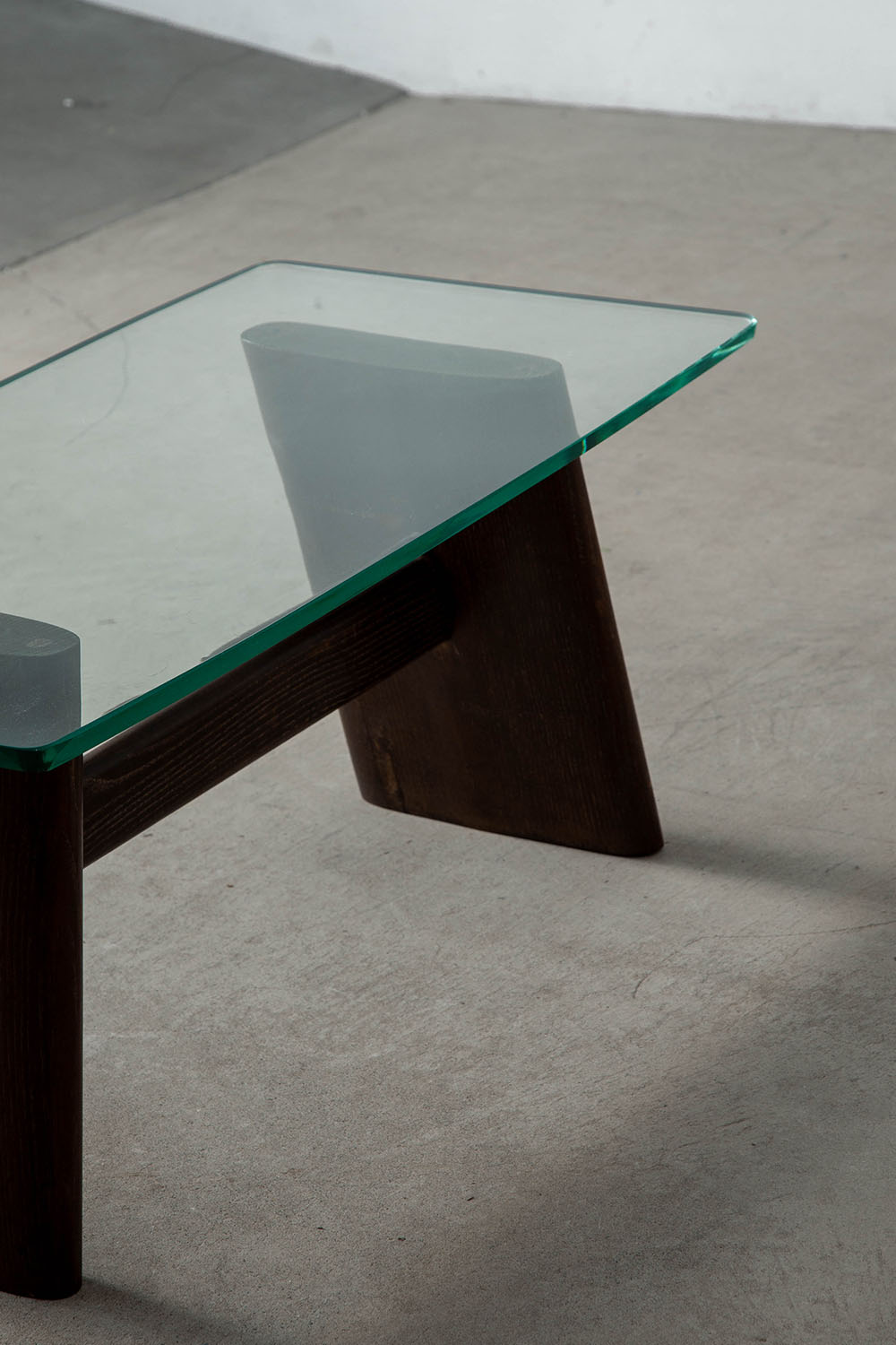 Coffee Table for Valabrega in Glass and Oak