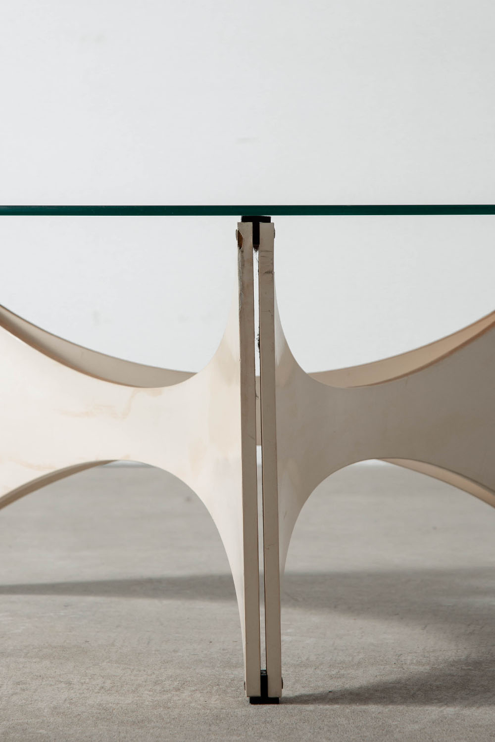 ‘TZ 75’ Coffee Table by Werner Blaser for Spectrum in Glass and Wood