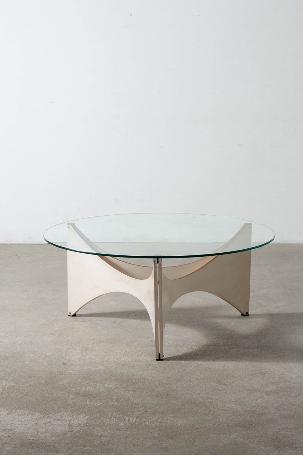 ‘TZ 75’ Coffee Table by Werner Blaser for Spectrum in Glass and Wood