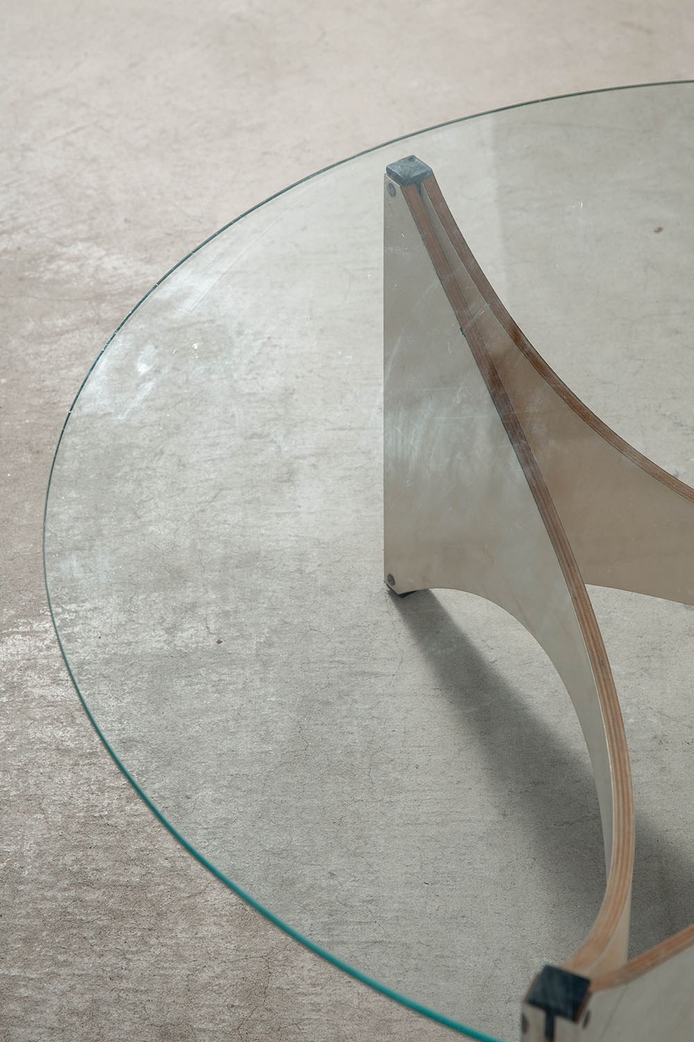 ‘TZ 75’ Coffee Table by Werner Blaser for Spectrum in Glass and Wood
