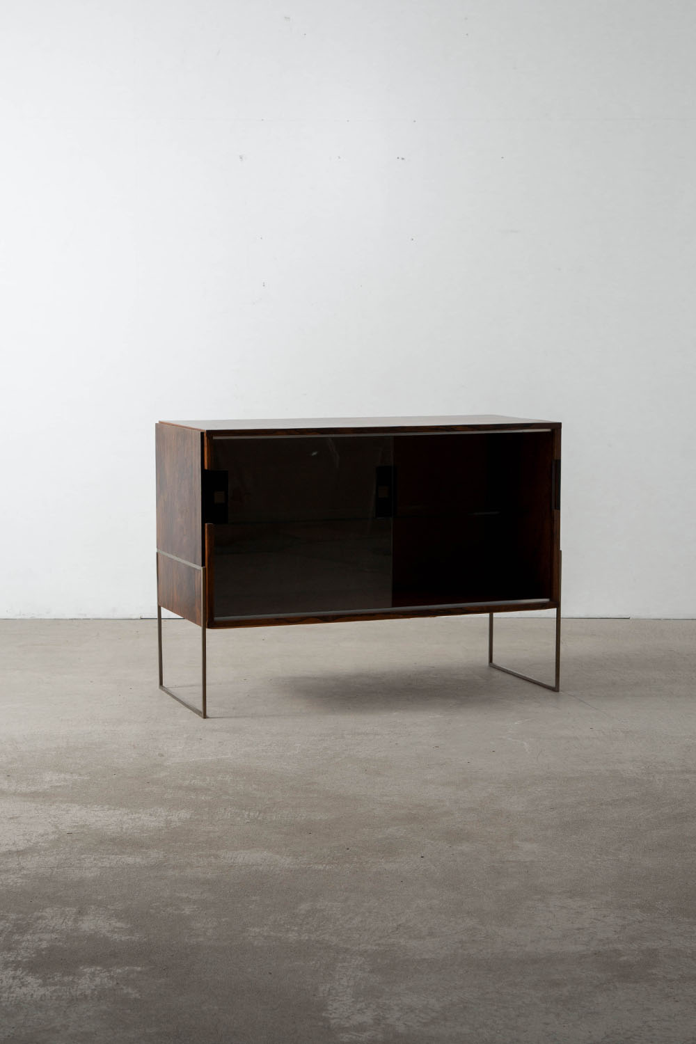Sideboard in Wood , Glass and Metal