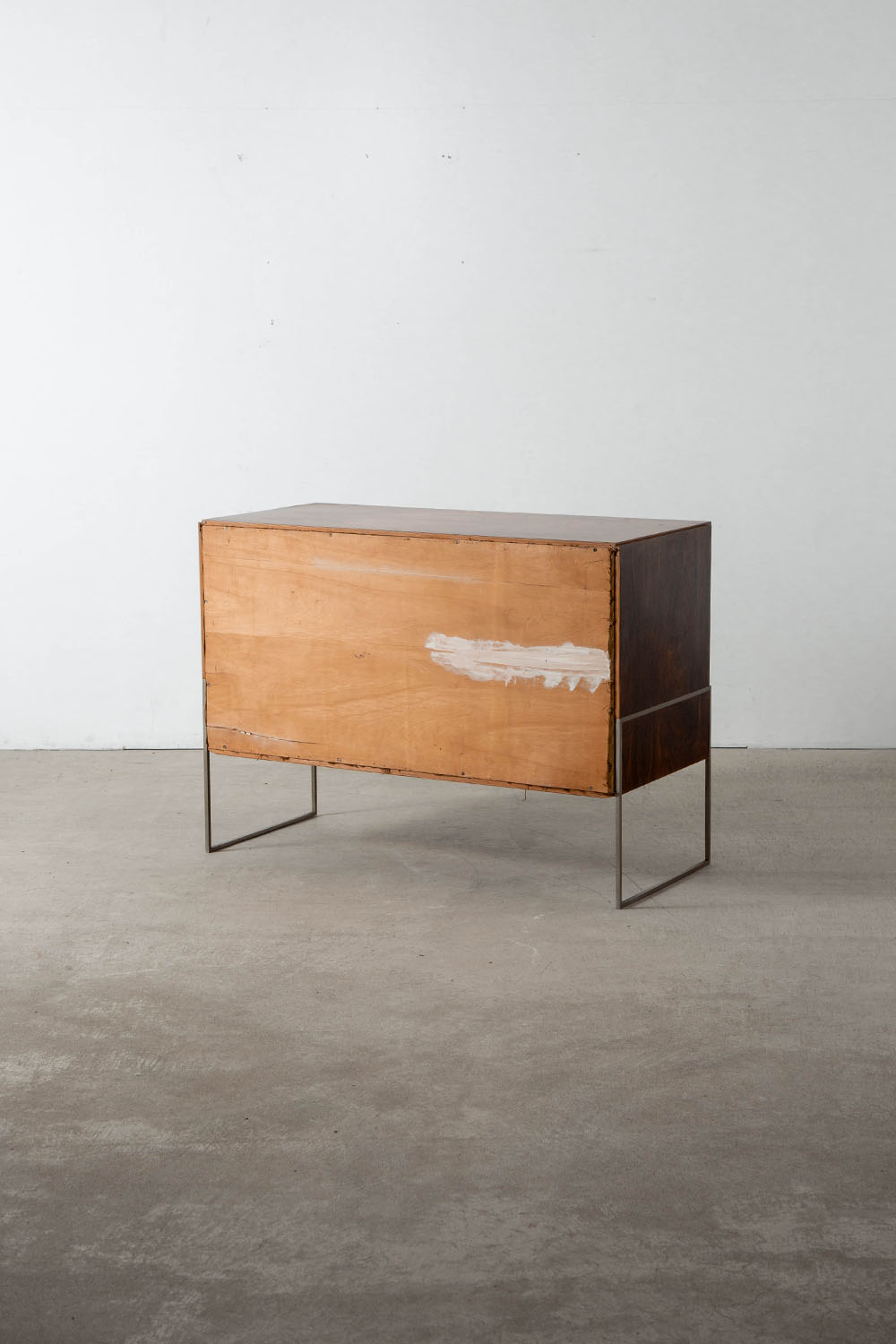 Sideboard in Wood , Glass and Metal