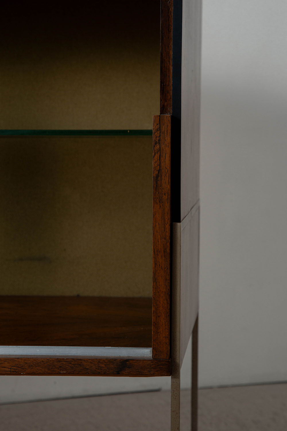 Sideboard in Wood , Glass and Metal