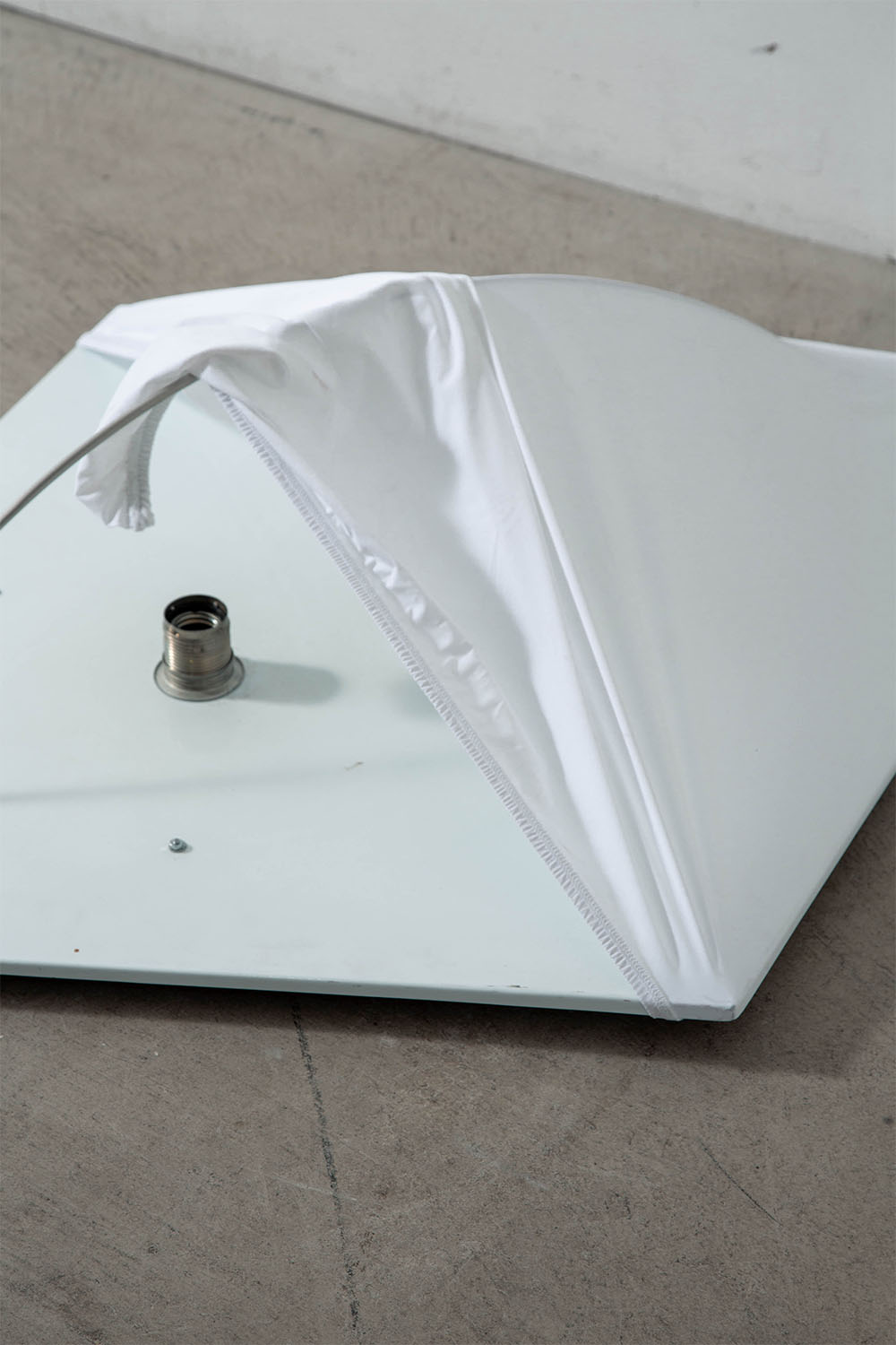 ‘Saori’ Wall Lamp by Kazuhide Takahama for Sirrah in Plastic and Polyesterin Metal and Fabric