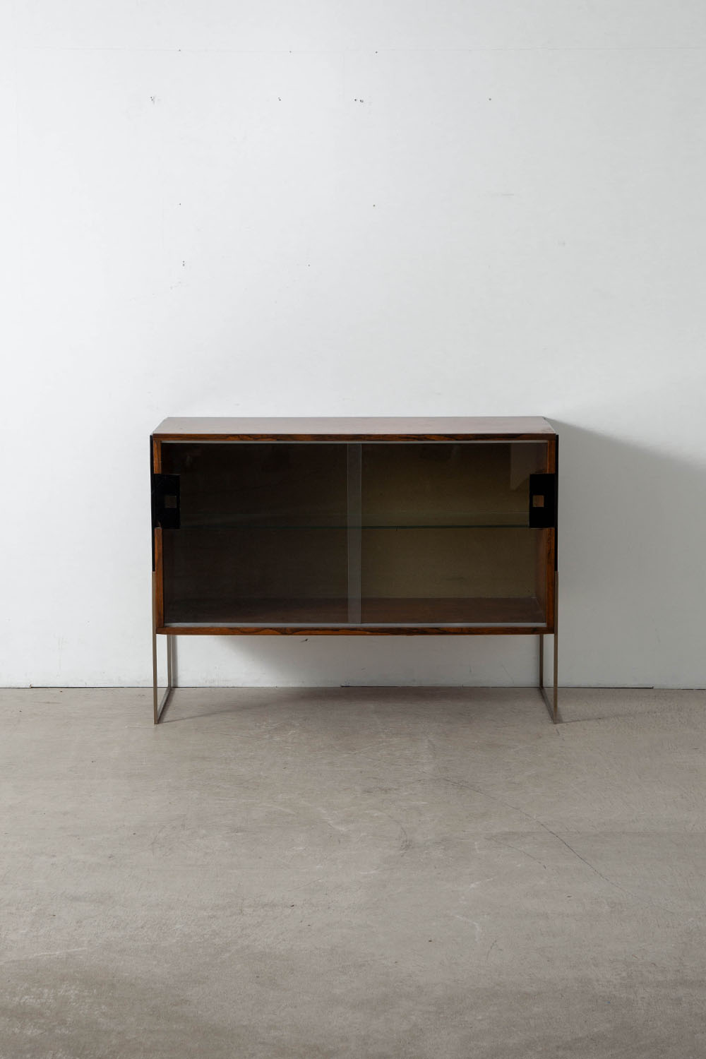 Sideboard in Wood , Glass and Metal