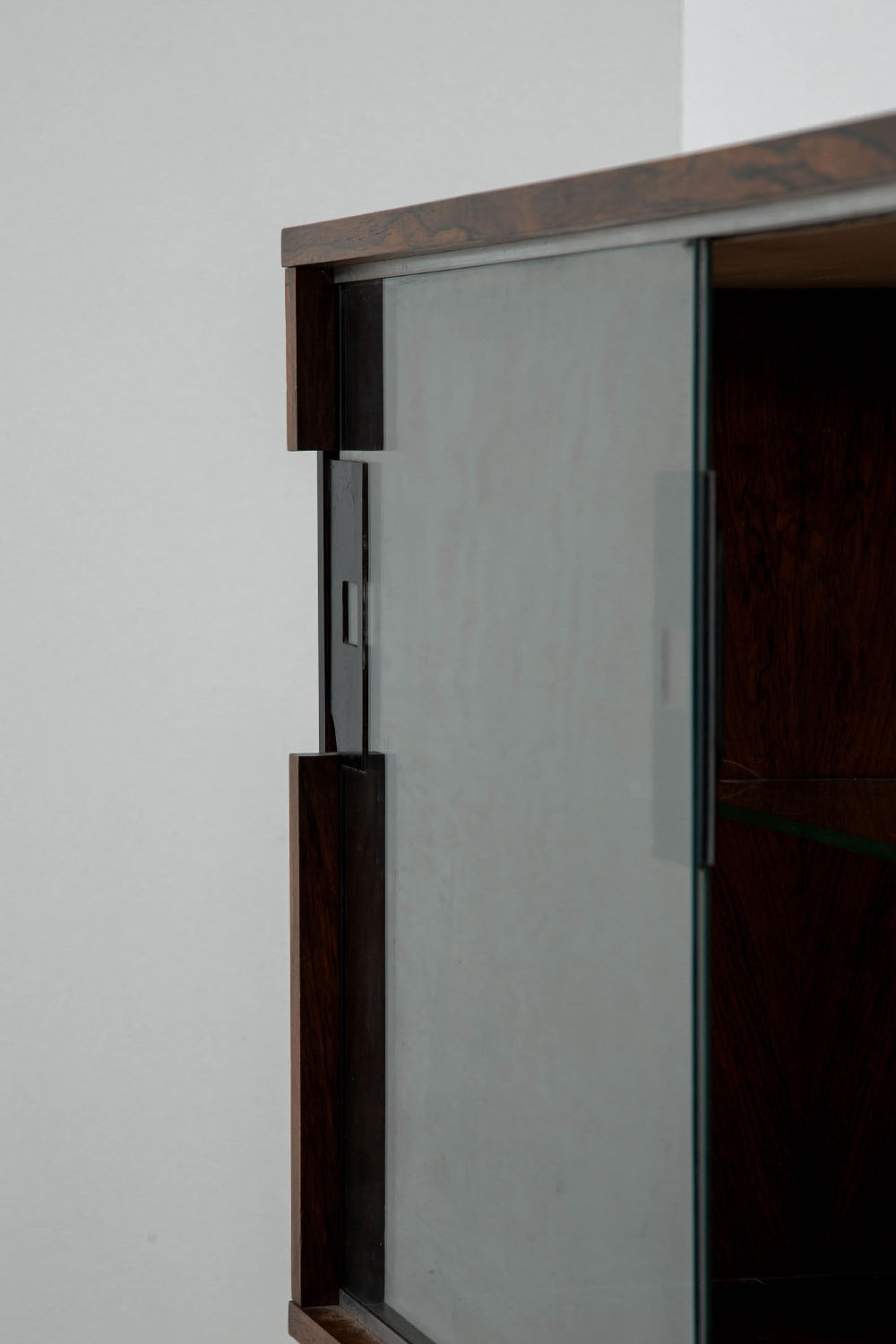 Sideboard in Wood , Glass and Metal