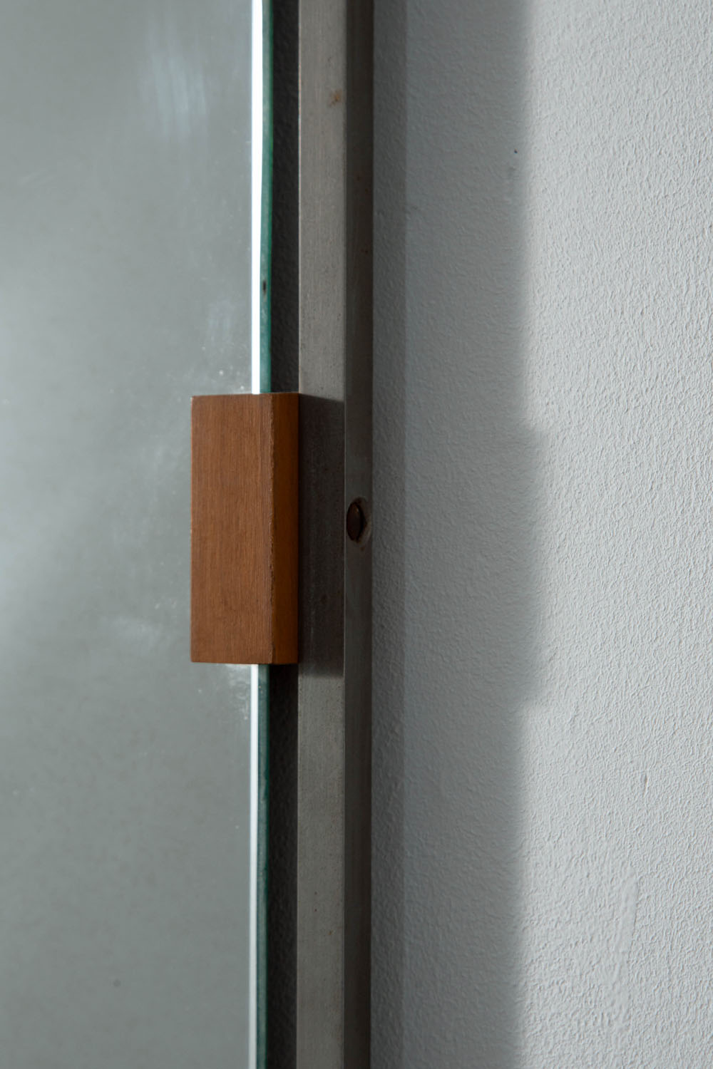 Wall Mirror in Glass , Wood and Steel